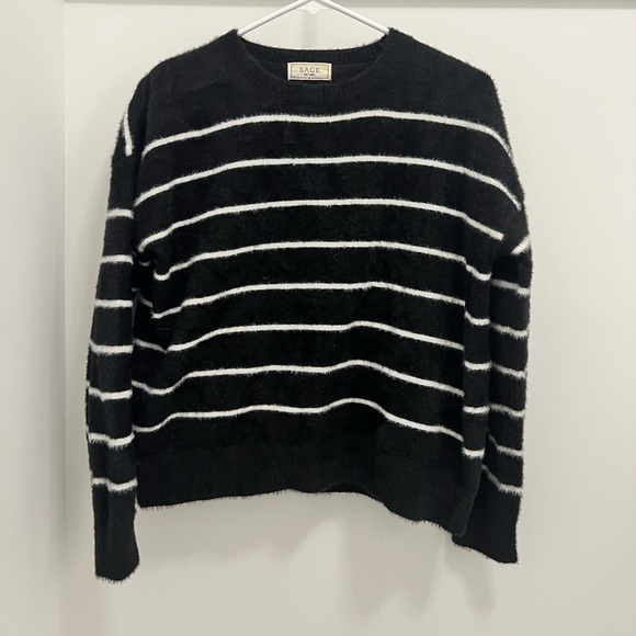 Sage the label black striped sweater - Picture 1 of 5